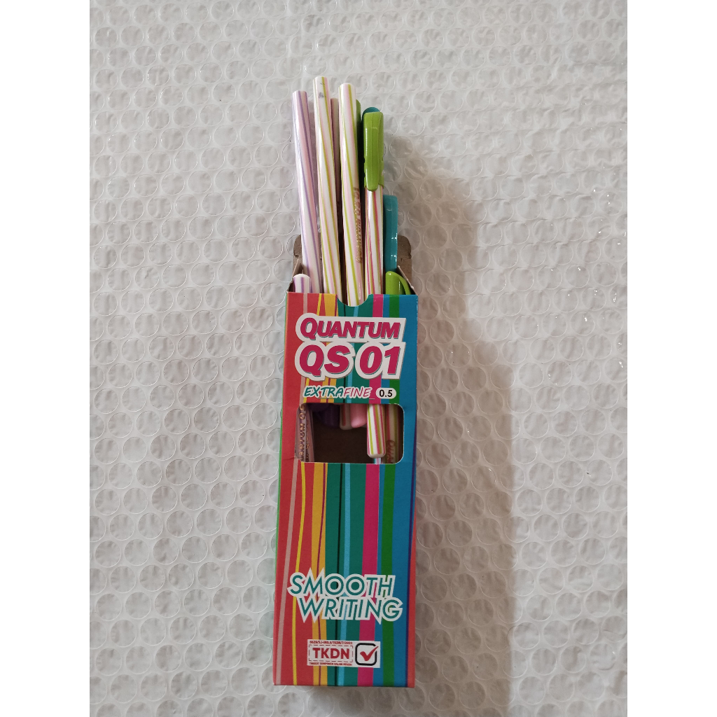 

(1 PAK) Pulpen Bolpen Pen Quantum QS 01 Murah Isi 12 pcs