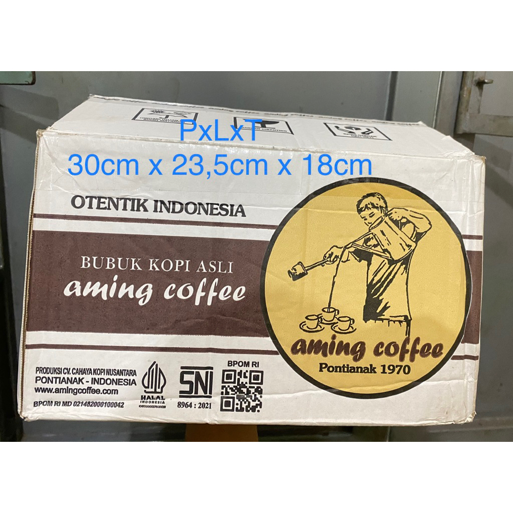

Kardus packing box packing kotak cokelat satuan DUS 30 cm x 23,5 x 18 berat 240gr