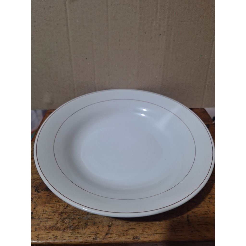 Piring Keramik List Emas 1lusin