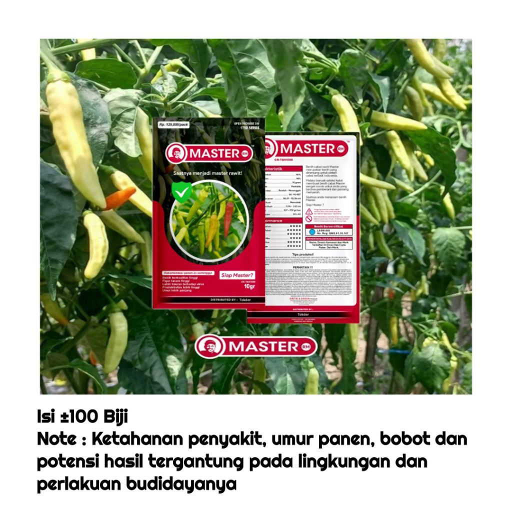 100 Biji Cabe Master | Benih Cabe Rawit Master  | Benih Cabai Rawit Unggul Master