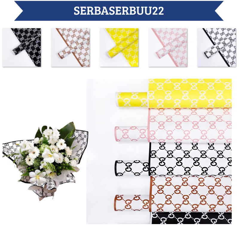 

Kerta Bunga Buket Branded Paper Flower Wrapping Bunga Cellophane KB120