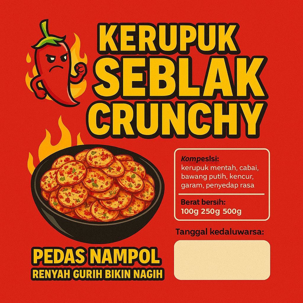 

[PROMO VIRAL] Seblak Kerupuk Kencur | Kerupuk Seblak Kering Pedas Gurih – Camilan Renyah Khas Bandung | 100gr-500gr | Seblak Kering Viral - Promo!!!