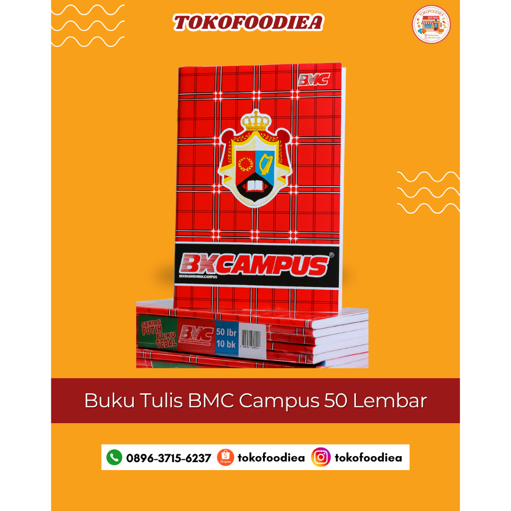 

Buku Tulis BMC Campus Isi 50 Lembar 10 pcs Buku Dunia Campus Buku Sekolah Anak Kuliah | Tokofoodiea