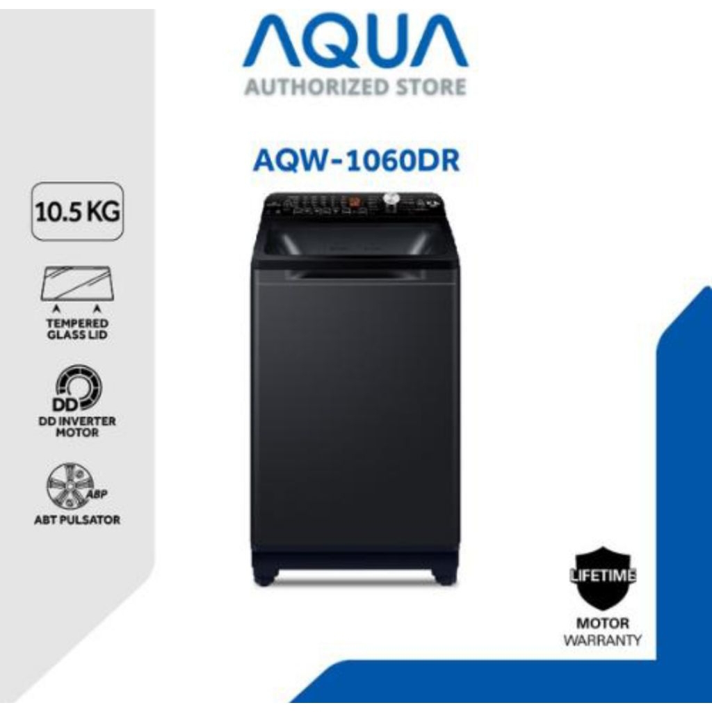 MESIN CUCI AQUA 10,5KG OTOMATIS AQW1060DR