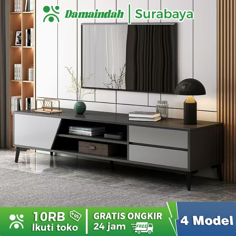 Damaindah  Rak TV/Meja TV Minimalis  Modern/Kabinet TV tinggi / Bufet TV /Lemari TV Desain Modernis