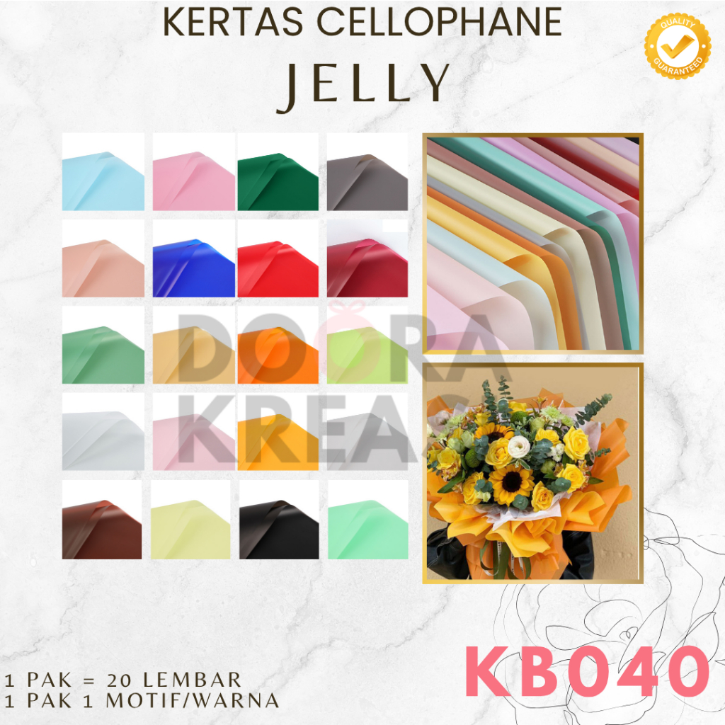 Kertas Cellophane Buket Bunga Jelly [ECER]