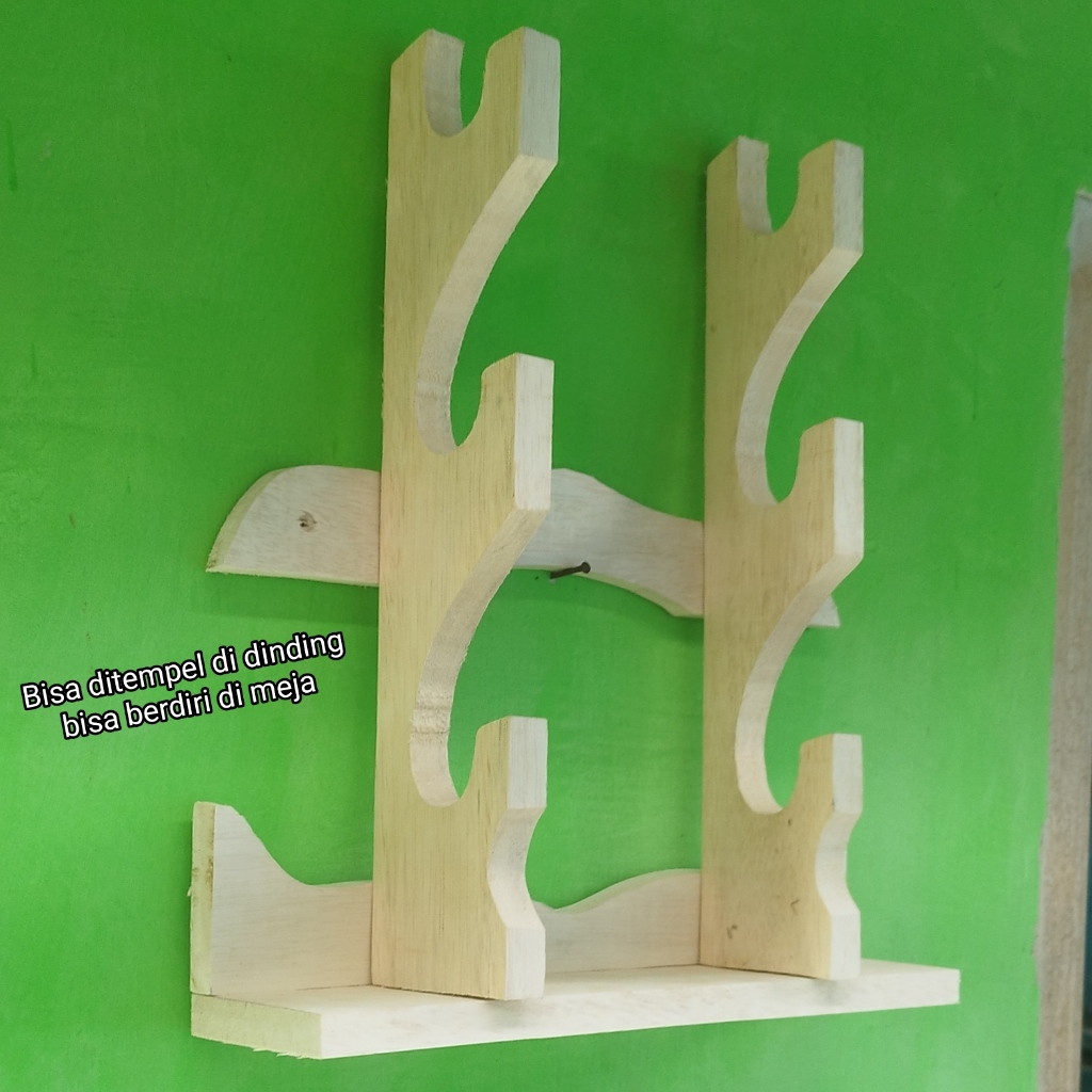COD Rak standing Kayu dudukan tempat penyimpanan Perkakas Golok pedang katana