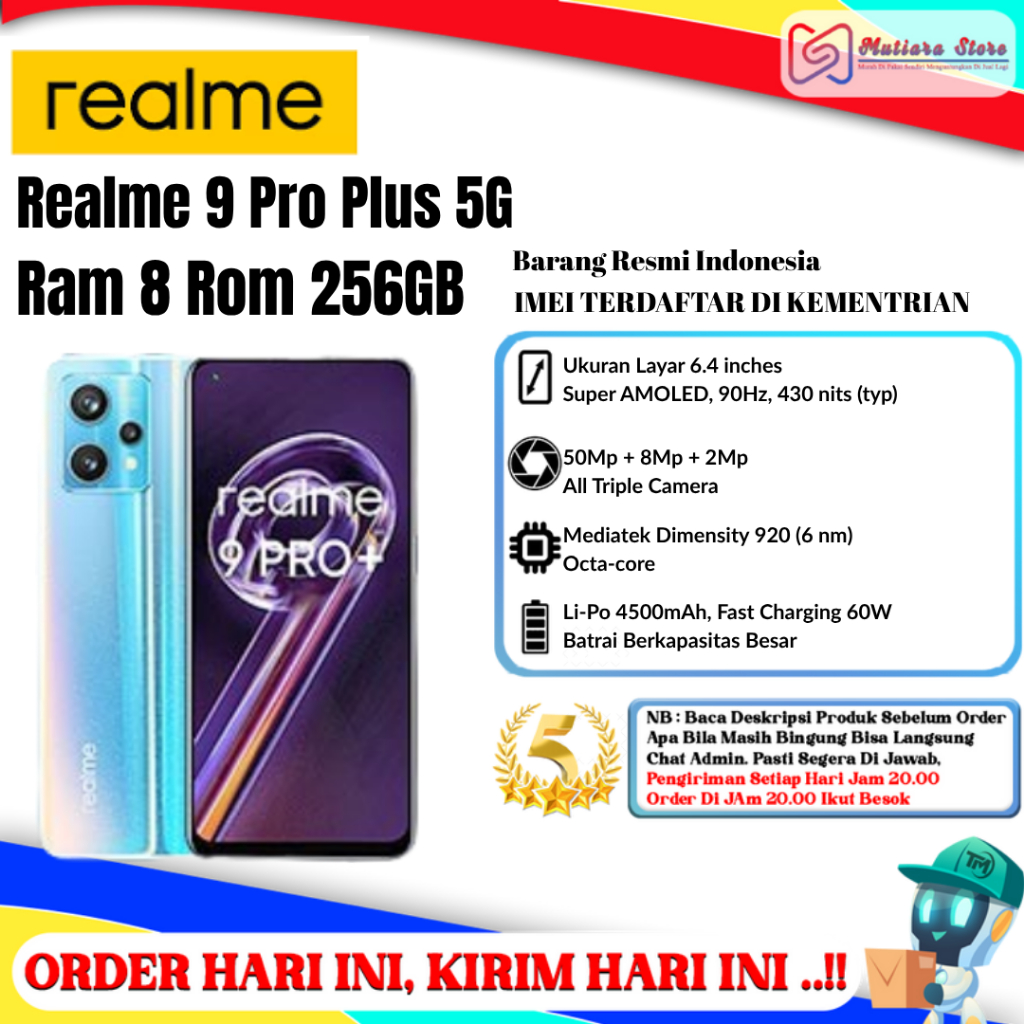 Realme 9 Pro Plus 5G Ram 8 Rom 256GB