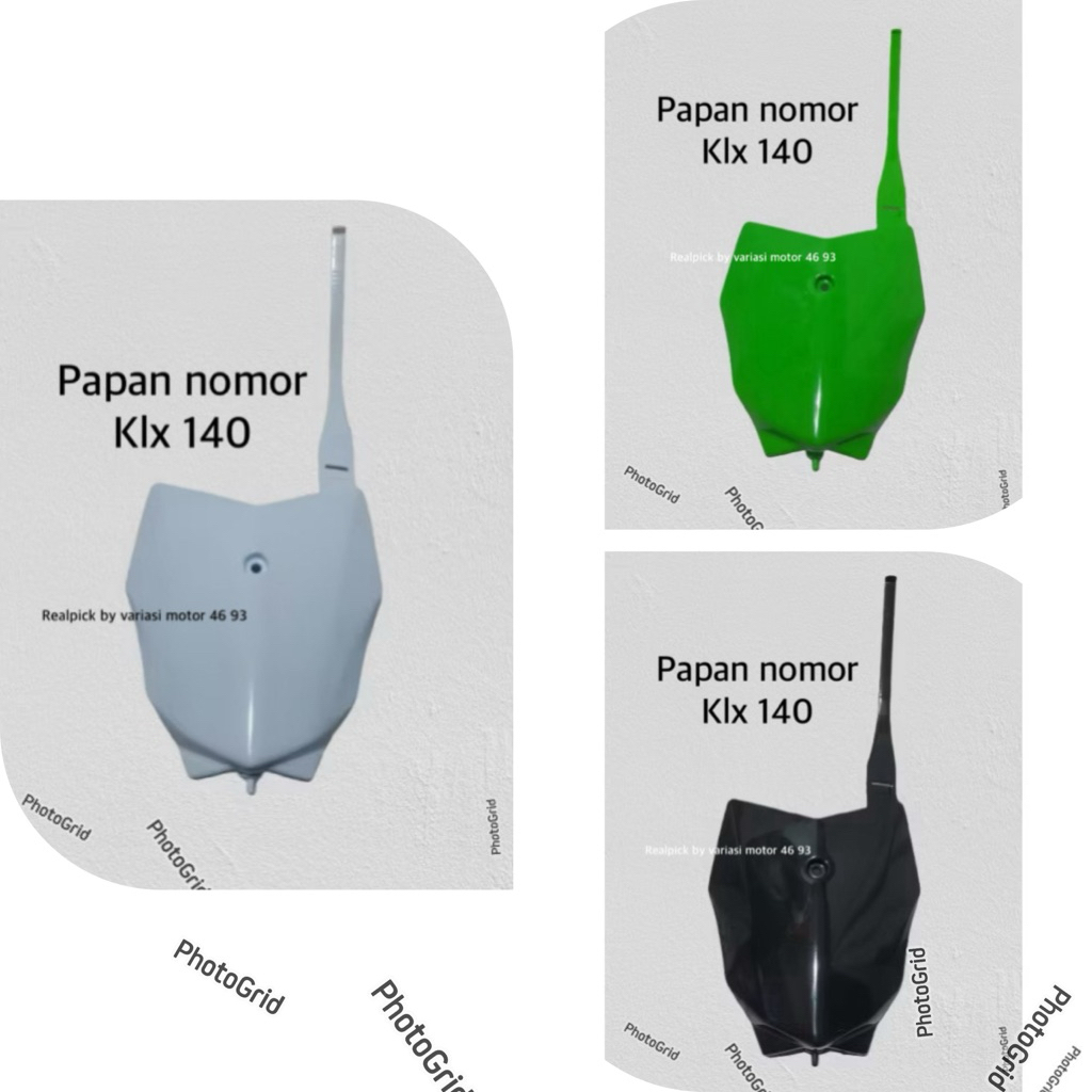 Papan nomor klx 140 papan start klx 140 tameng depan klx 140