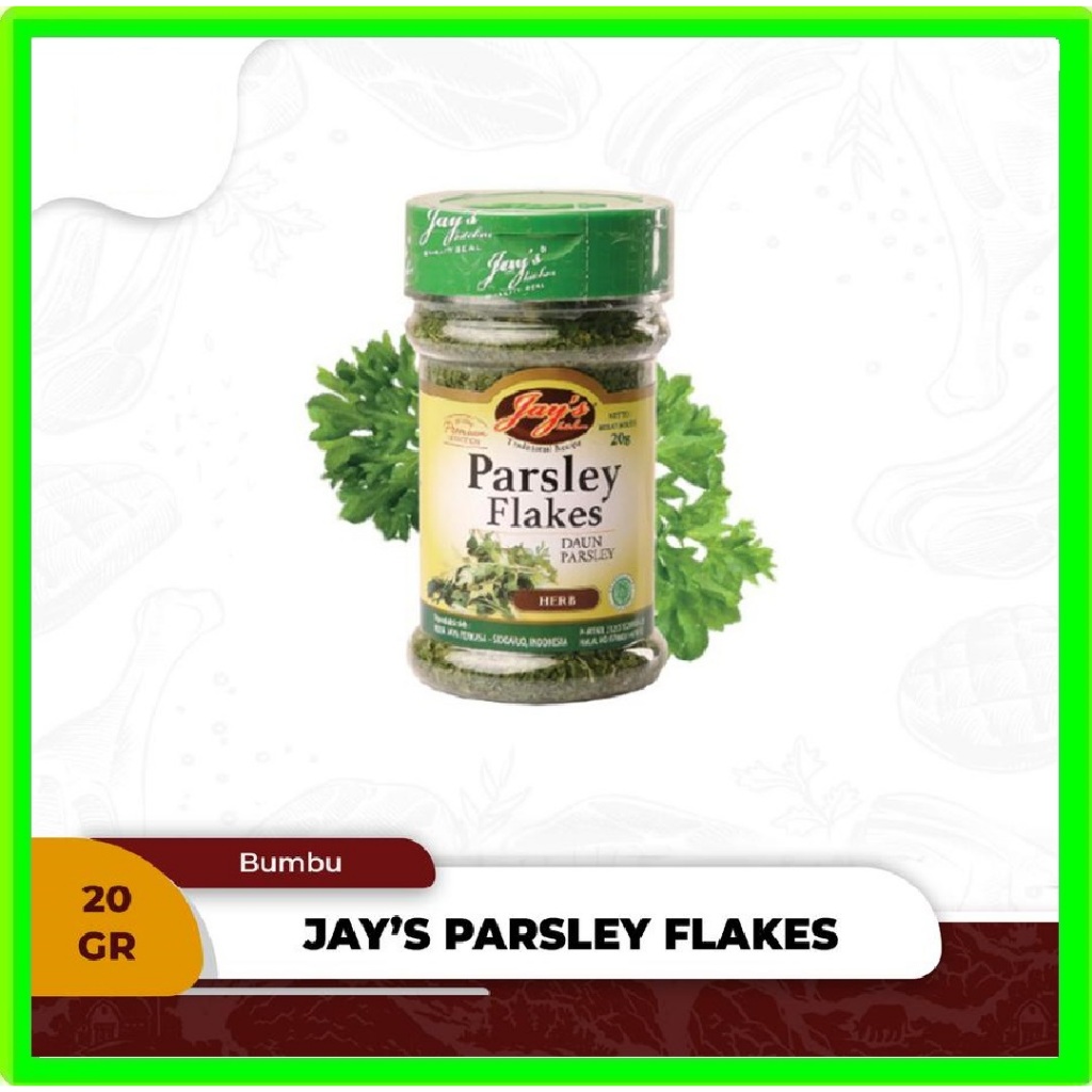 

Jay's Kitchen Parsley Flakes Herb Jay Kitchen Daun Parsley 20gr