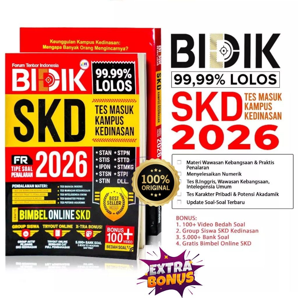 Buku Tes SKD 2026 Kedinasan Original 99,99% LOLOS SKD KEDINASAN