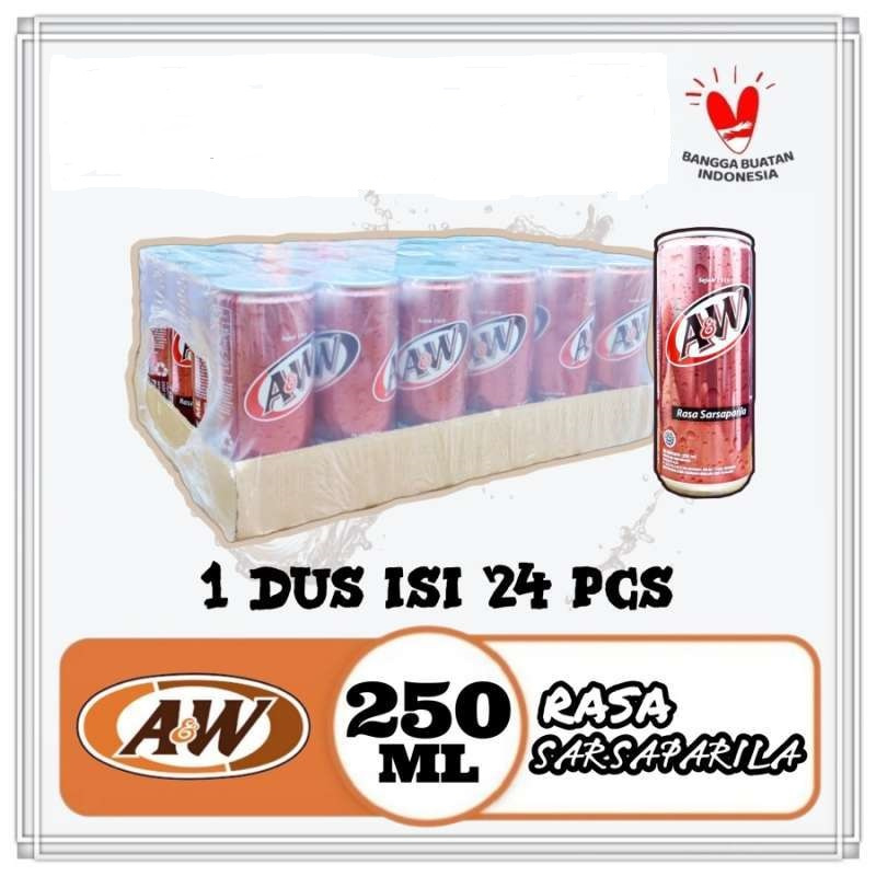 

A&W sarsaparila kaleng 330 ml 1 dus - 250ml