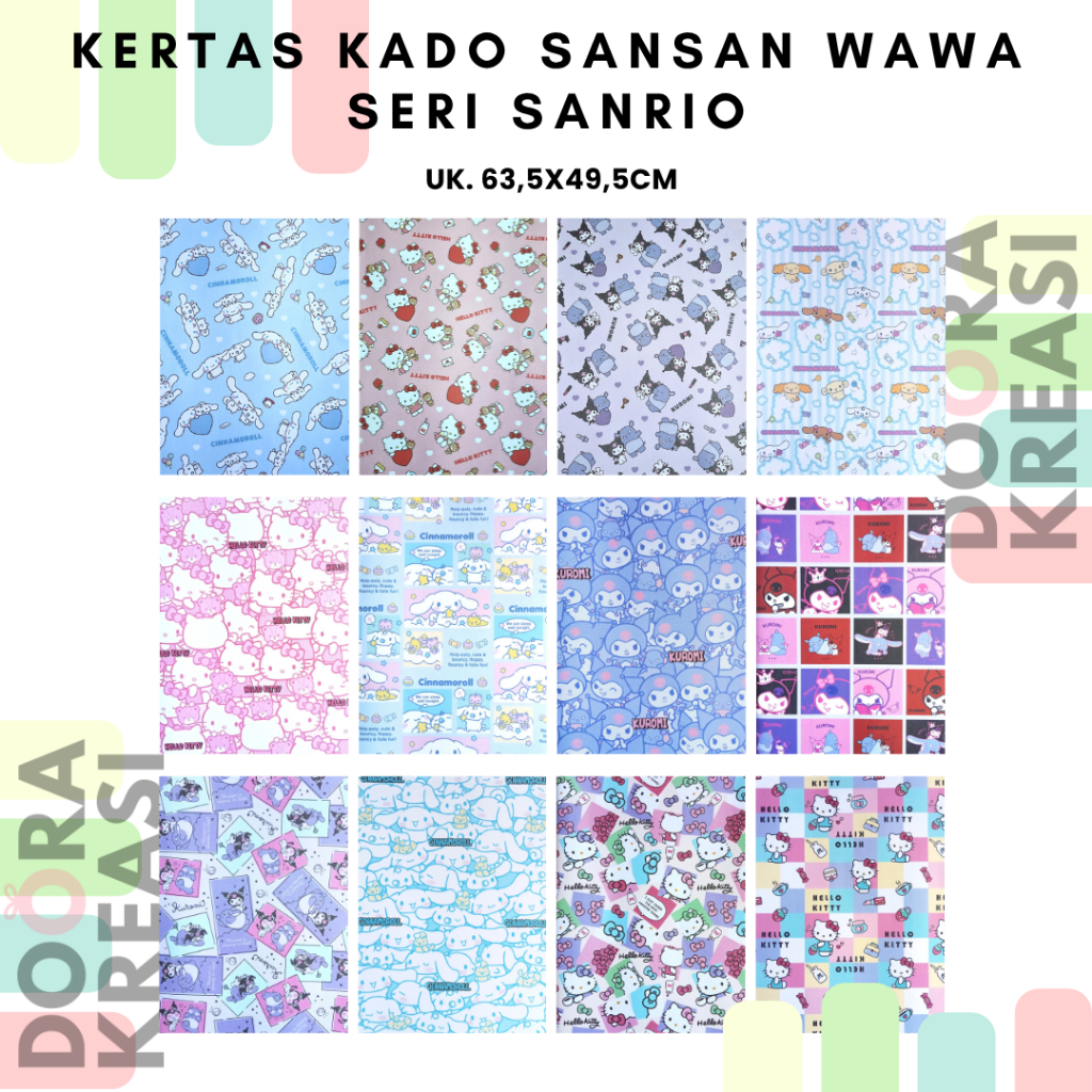 

Kertas Kado Wrapping Paper Sansan Wawa Premium Seri Sanrio