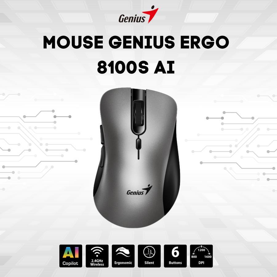 Genius Ergo 8100S AI Wireless Silent Mouse AI