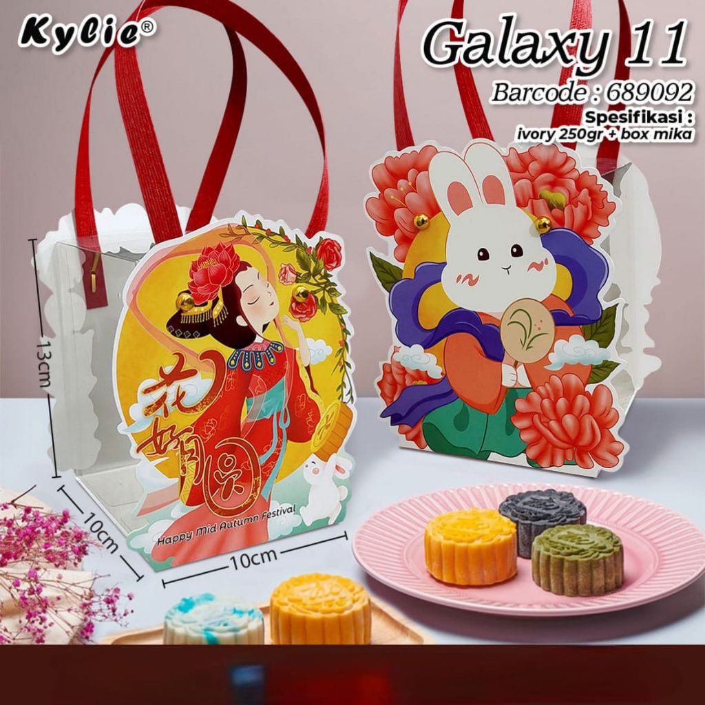 

BOX SEGIEMPAT MOONCAKE RED DEWI BULAN DAN RABBIT BOX KUE BULAN MID AUTUMN