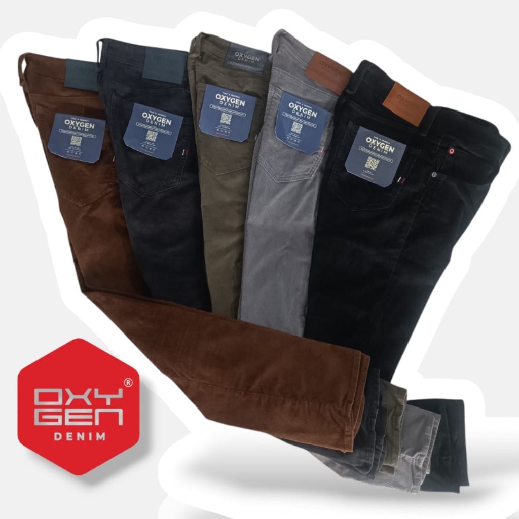 Celana Panjang Pria Beludru - OXYGEN DENIM premium Corduray Pants