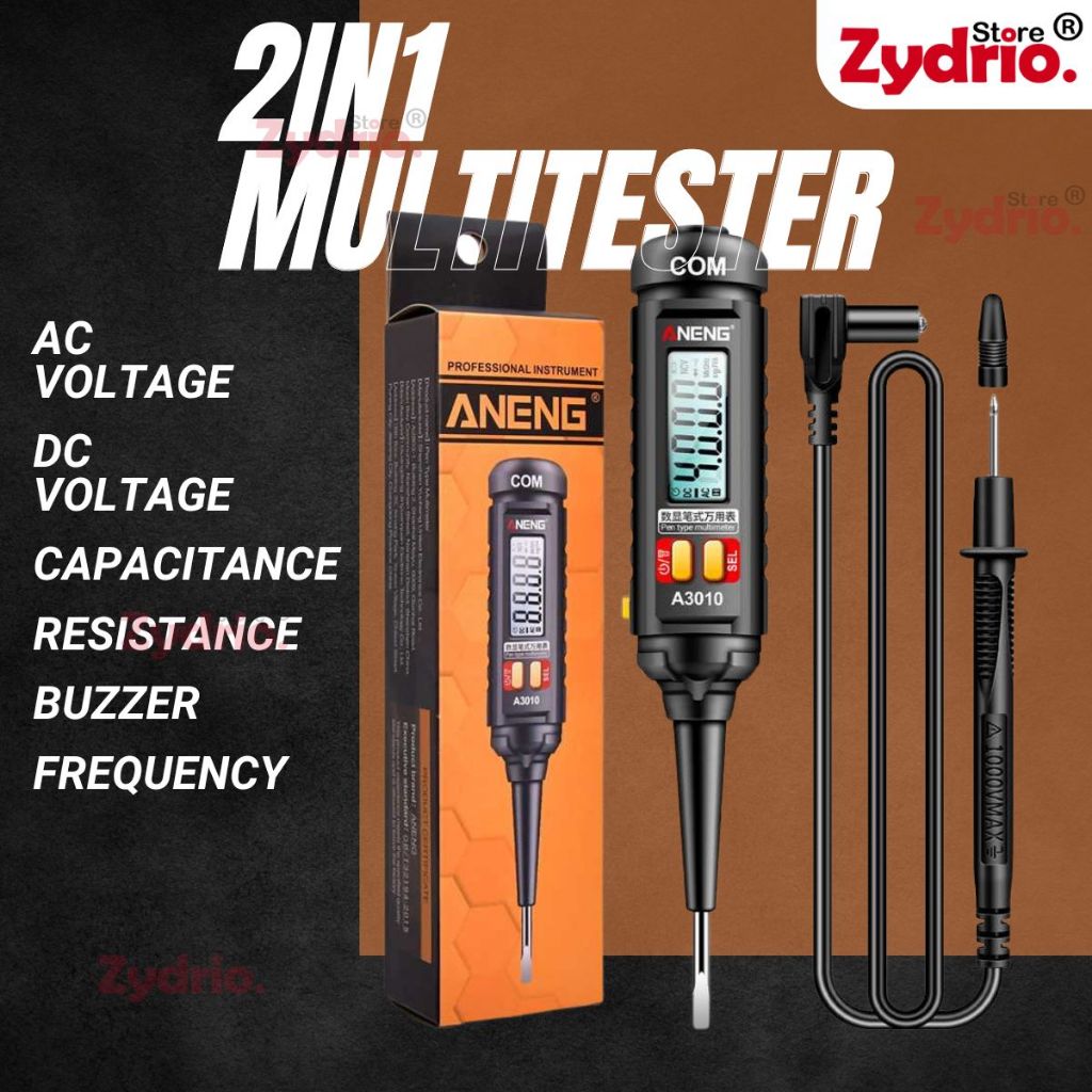 2in1 Pen Multitester Digital   Multimeter Pengukur Listrik AC DC Frekuensi Resistans