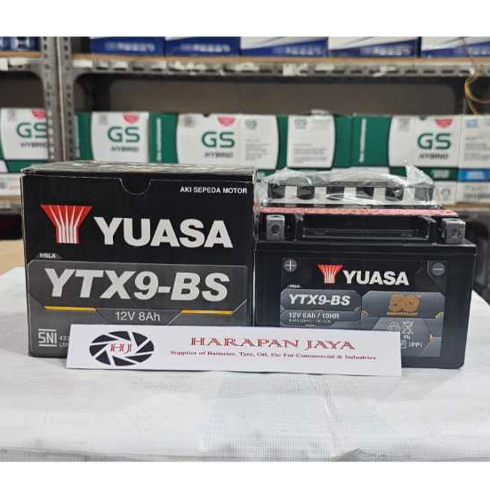 AKI MOTOR YUASA YTX9-BS (8AH) KERING