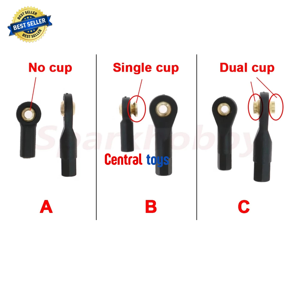 INJORA plastik NYLON M2 M2.5 end rod ball head lingkage ball joint buckle rc model toys rc boat