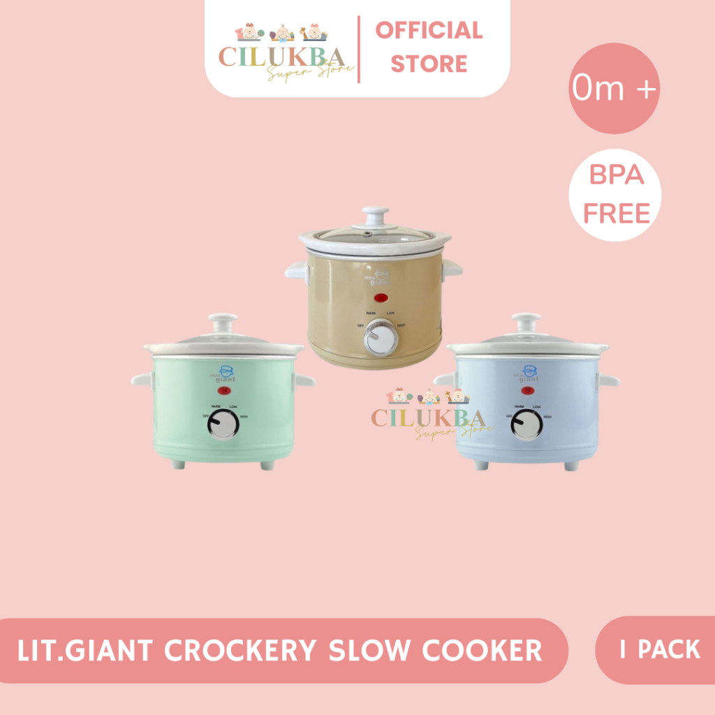 LITTLE GIANT CERAMIC ELECTRIK CROCKERY POT | SLOW COOKER | ALAT MEMASAK BUBUR BAYI | ALAT MASAK BUBU