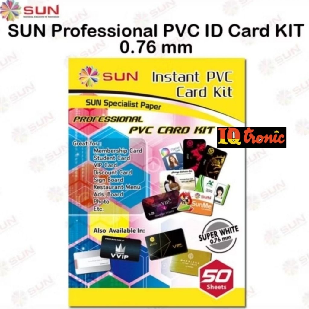 

SUN Professional PVC ID Card Kit 0.76 mm