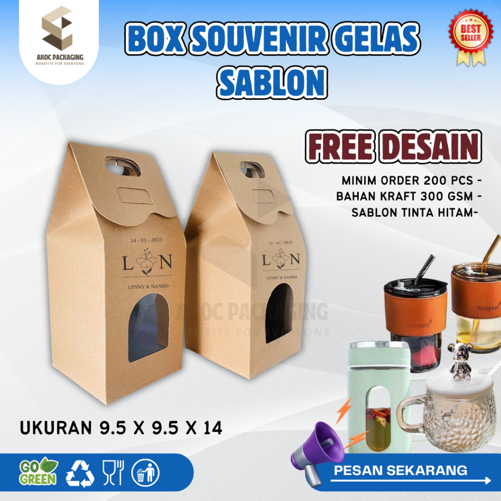 

PAPERBOX GELAS SABLON KACA BOX MUG DUS KEMASAN BOX PACKAGING SOUVENIR GIFT MUG GELAS BOTOL JAR TOPLES MURAH TERLARIS VIRAL BROWN KRAFT PAPER RUSTIC
