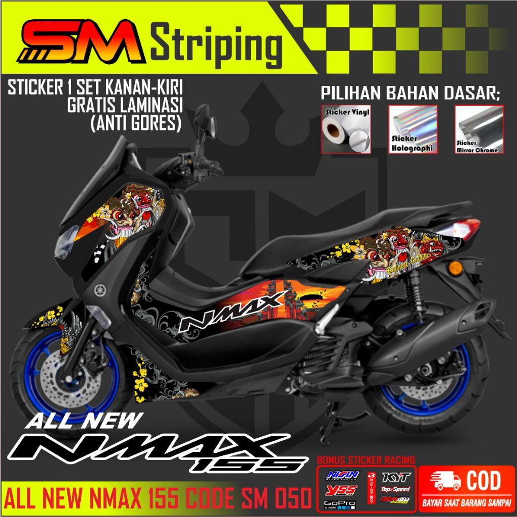 STRIPING MOTOR YAMAHA NMAX NEW 155 LIAS MOTOR YAMAHA NMAX NEW 155 VARIASI TERKEREN SM 050