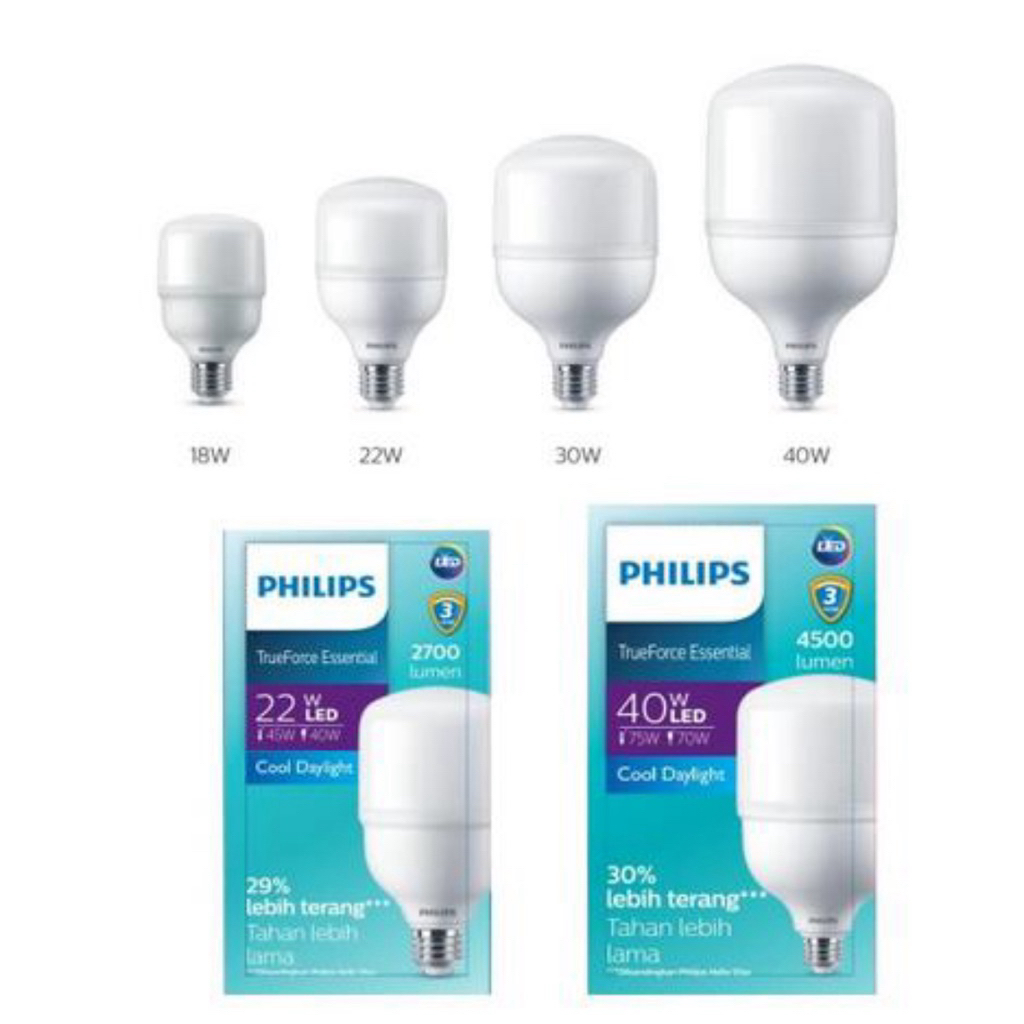 Lampu LED Philips Trueforce Ess 18W 20W 22W 25W 30W 35W 40W 45W Putih CDL (22Watt 30Watt 40Watt) Tfo