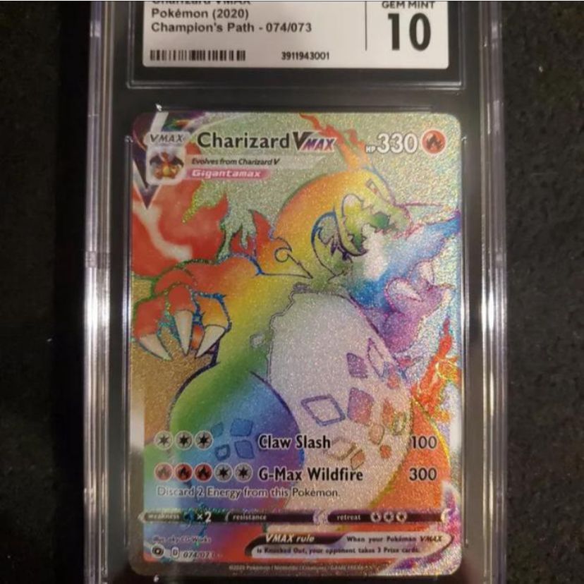 Pokemon TCG EN English Champion's Path Charizard Vmax HR CGC 10 PSA