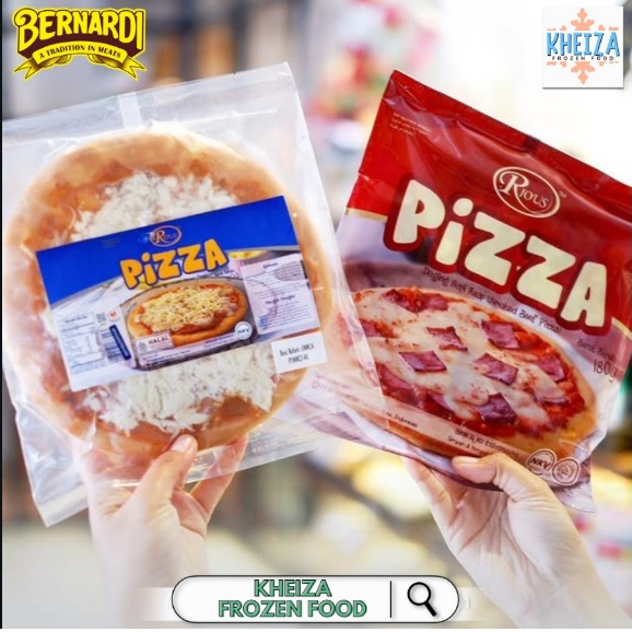 

RIOUS Pizza Instan Smoke Beef - Double Cheese Siap Hidang Frozen - Kheiza Frozen Snack