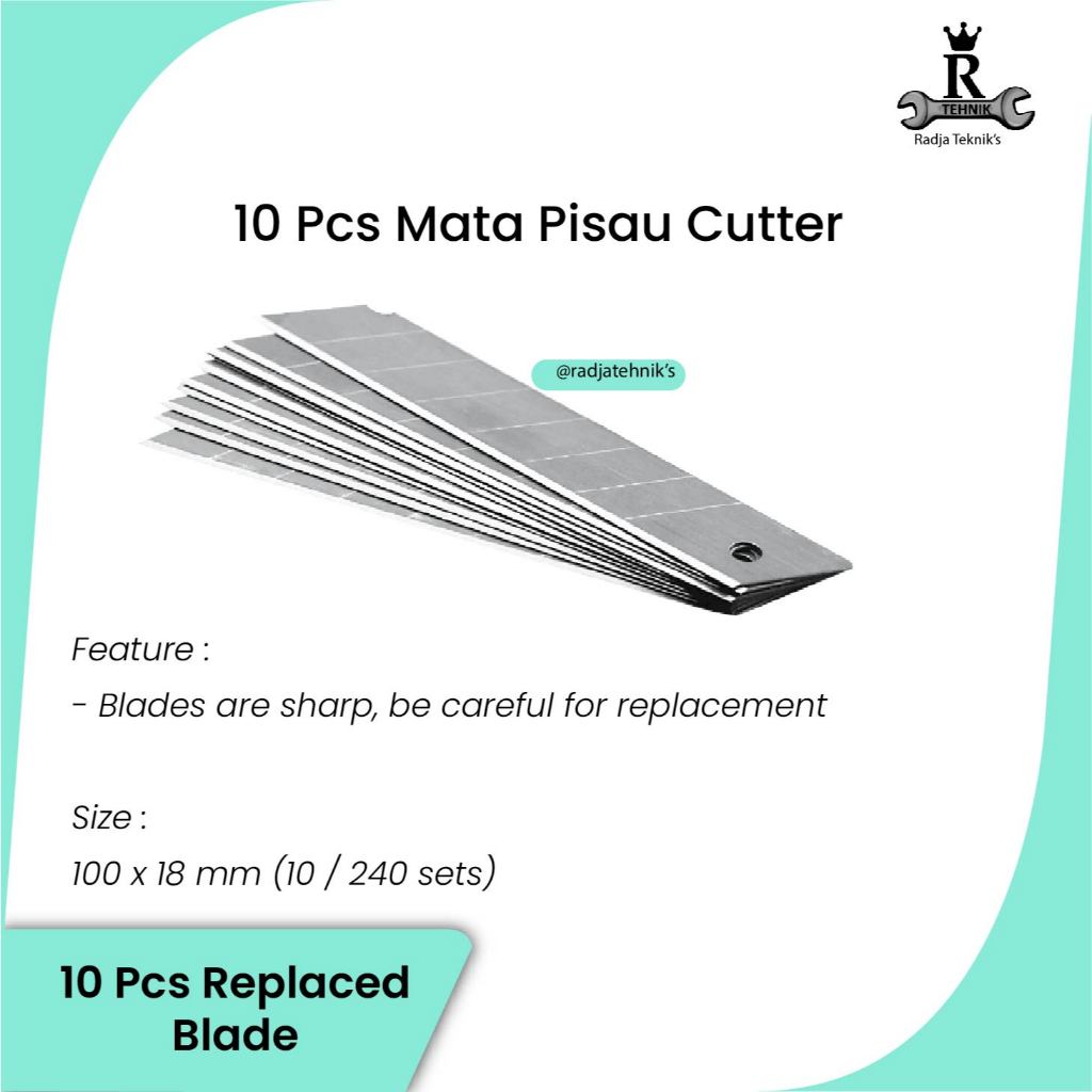 

Maxpower Cutting Tools \ 10 Pcs Replaced Blade \ 10 Pcs Mata Pisau Cutter \ Hand Tools Maxpower