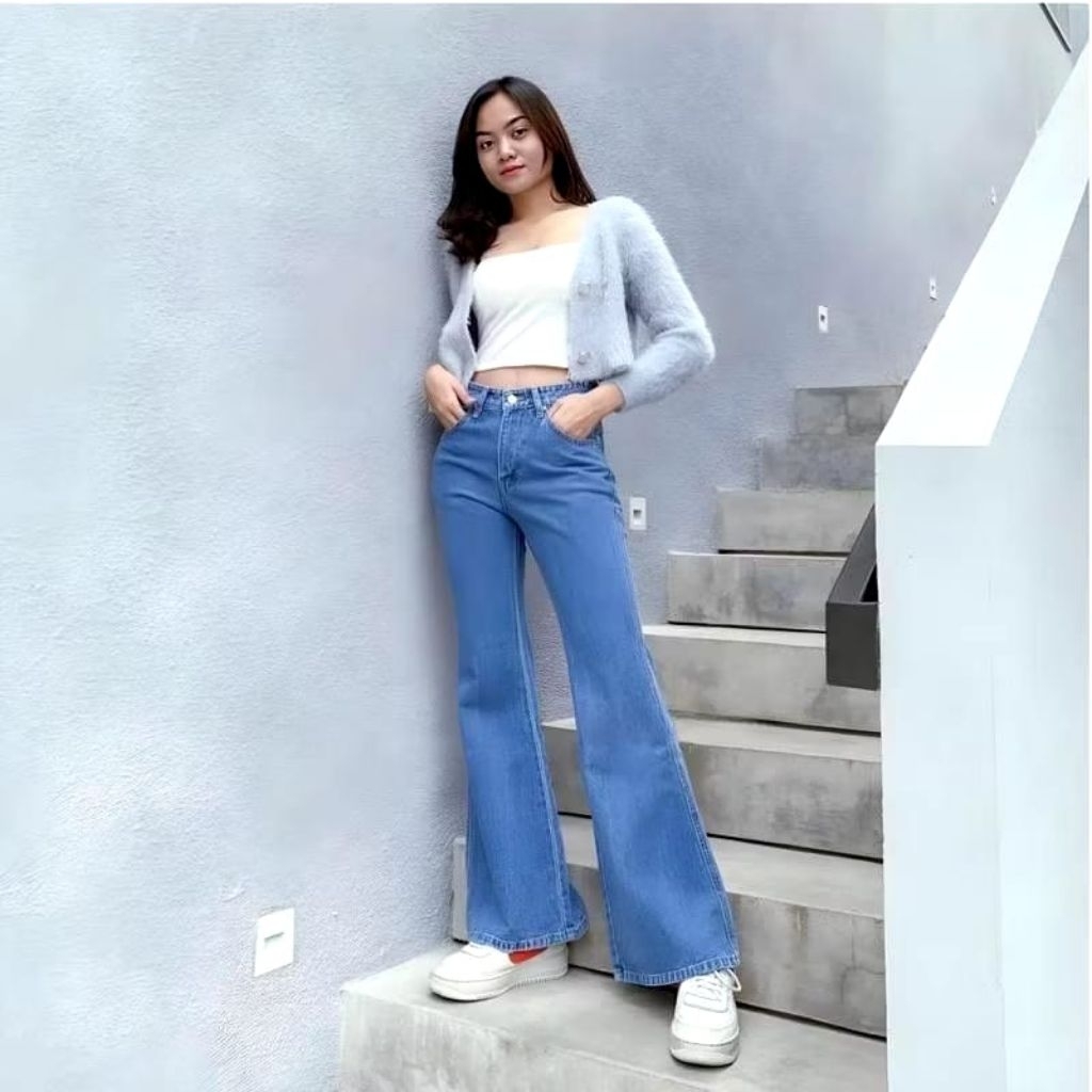 jeans cutbray wanita celana panjang jeans cutbray wanita jeans haighwaist  cutbray wanita