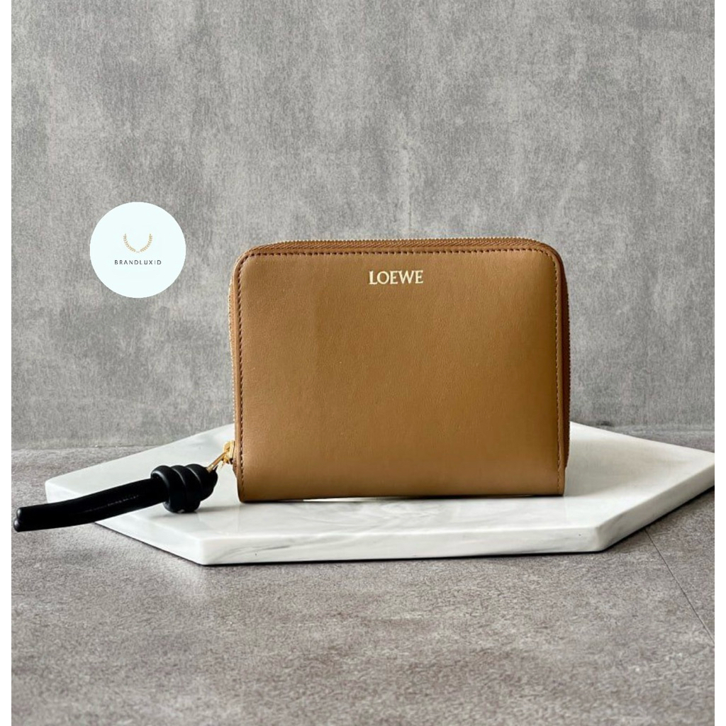 Loewe Compact Wallet Zip Oak/Black