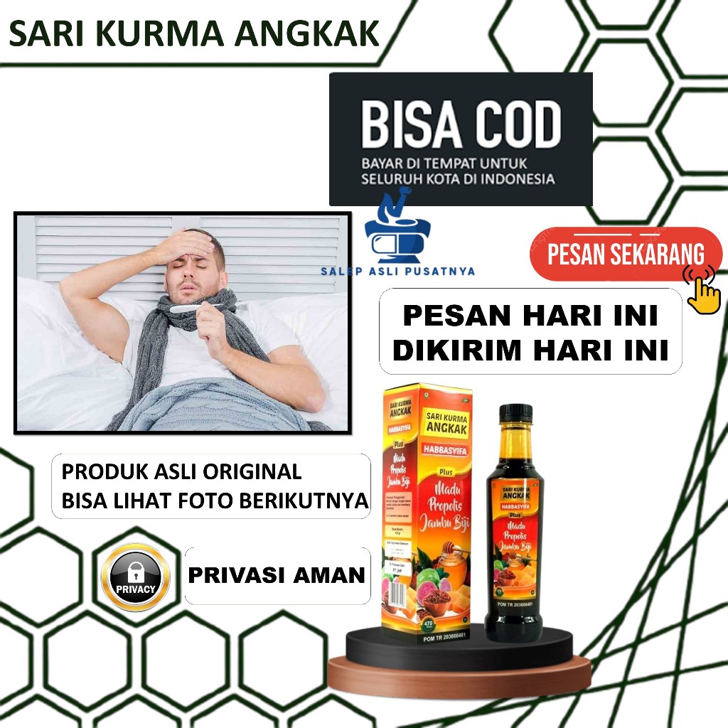 

Madu Sari Kurma Angkak Habbasyifa – Plus Propolis & Jambu Biji – Penambah Darah & Imun