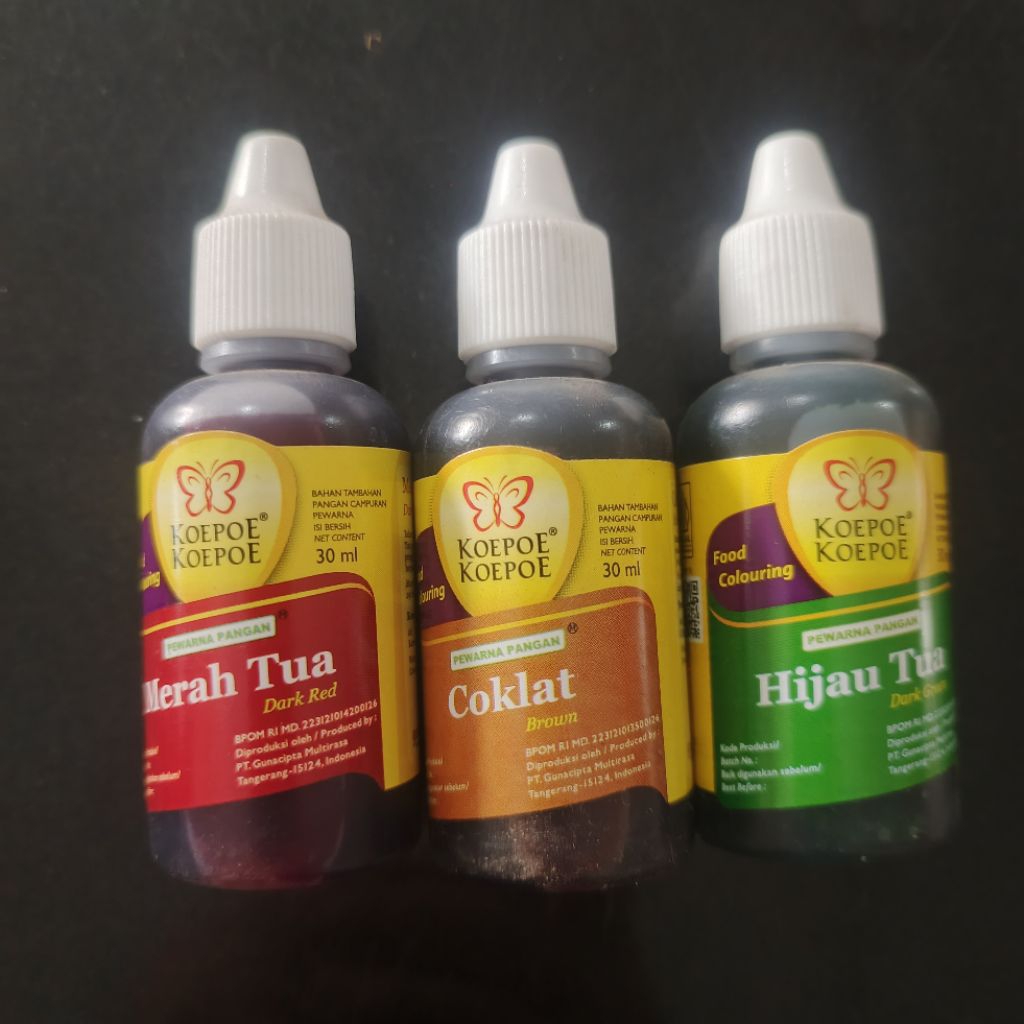

Koepoe Koepoe pewarna makanan hijau merah coklat
