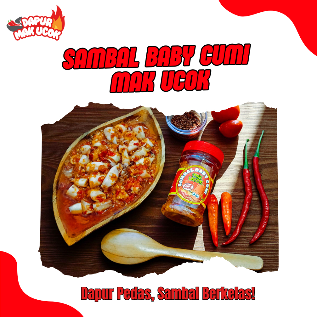 

Sambal Baby Cumi Mak Ucok Pedas Nampol