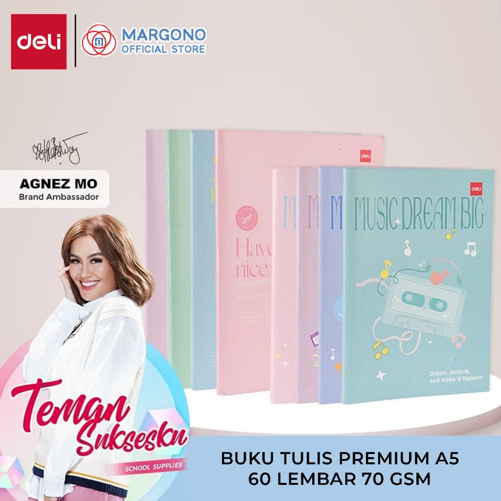 

Deli x AGNEZ MO Buku Tulis Premium A5 60 Lembar / Sewing Notebook EN026 - 1 pcs