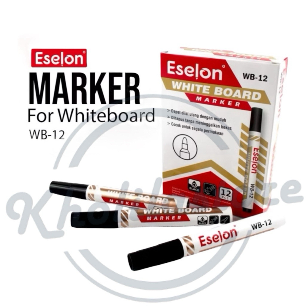 

(12 pcs) Spidol Besar Eselon Whiteboard Marker WB-12