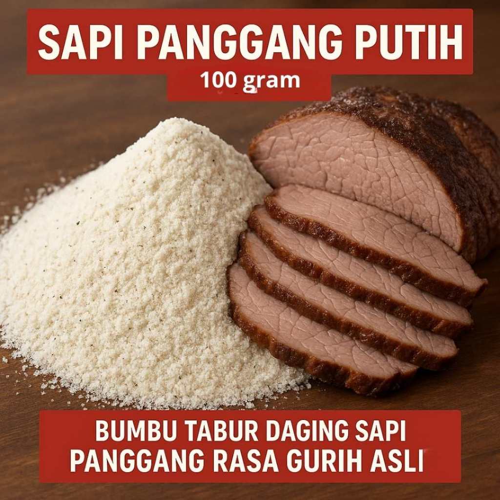 

Sapi Panggang Putih 100 gram Kiloan Bumbu Tabur Daging Sapi Panggang Rasa Gurih Asli