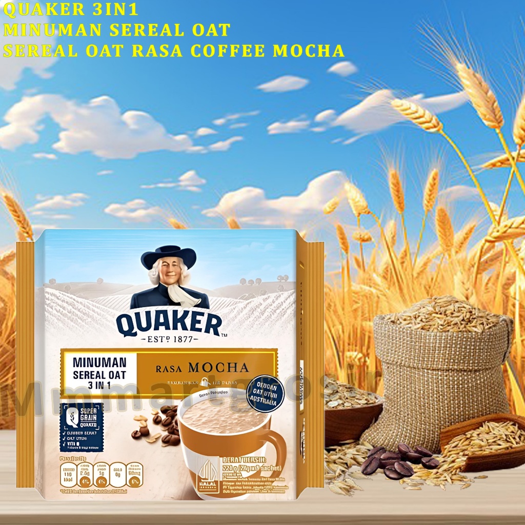 

Quaker / Minuman Sereal Oat Rasa Coffee Mocha / Minuman Sereal Oat 3in1 / 224gr
