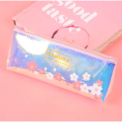 

ATM.Medan Pensil Case Transparan Motif Bunga Sakura