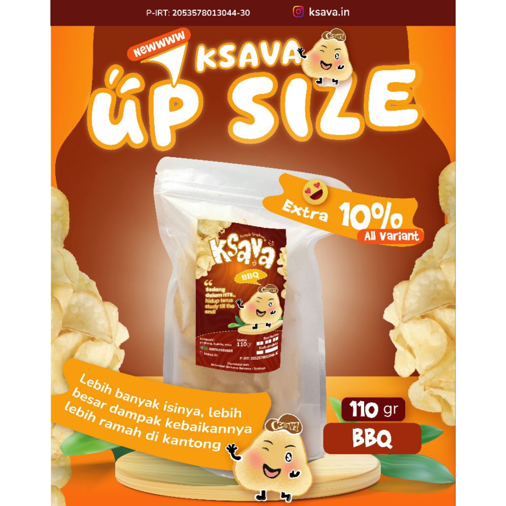 

KRIPIK SINGKONG KSAVA - BARBEQUE 110gr