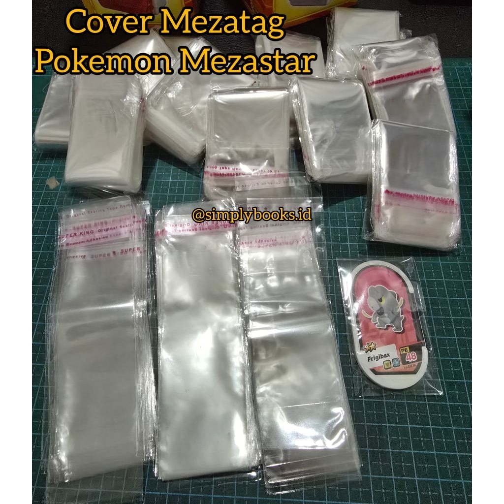 

COVER PLASTIK POKEMON MEZASTAR MEZATAG ISI 50PCS PER SET - BUKAN ACRYLIC TAPI PLASTIK PEMBUNGKUS BIASA - UKURAN PAS DENGAN MEZATAG
