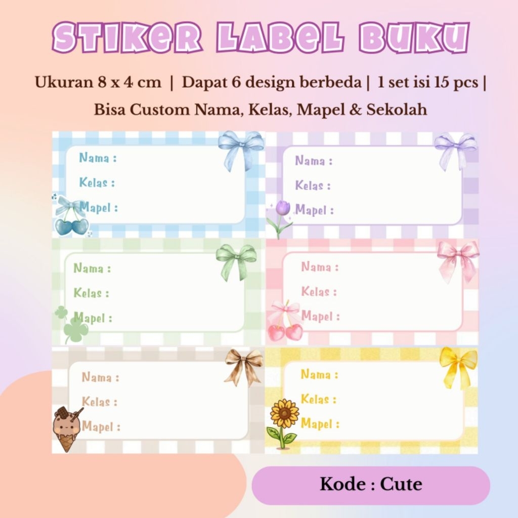 

STIKER LUCU/STIKER BUKU PELAJARAN/STIKER BUKU/ISI 15 STIKER
