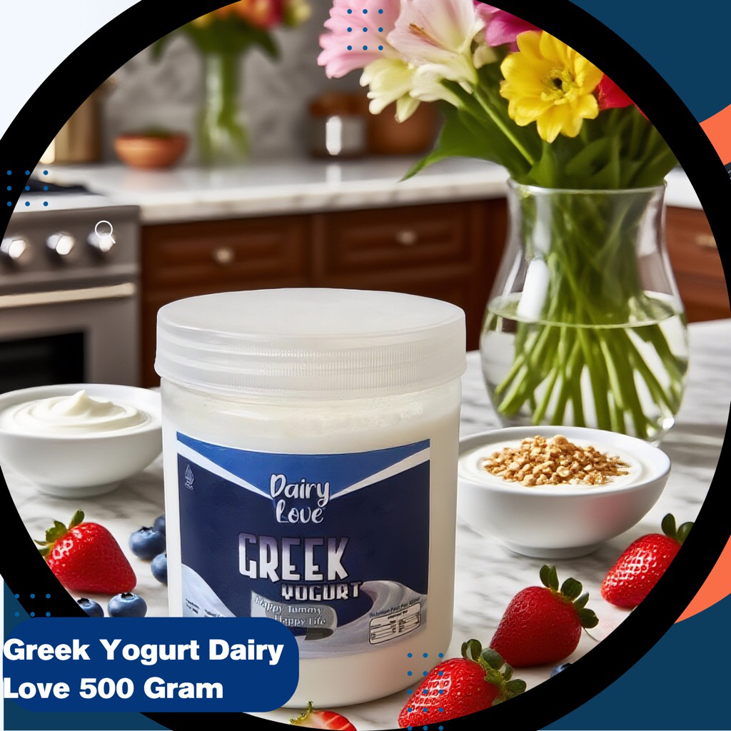 

Greek Yogurt Plain 500 Gram I Dairy Love I Homemade I Kental & Creamy I Nikmat I Fresh I Yogurt Diet