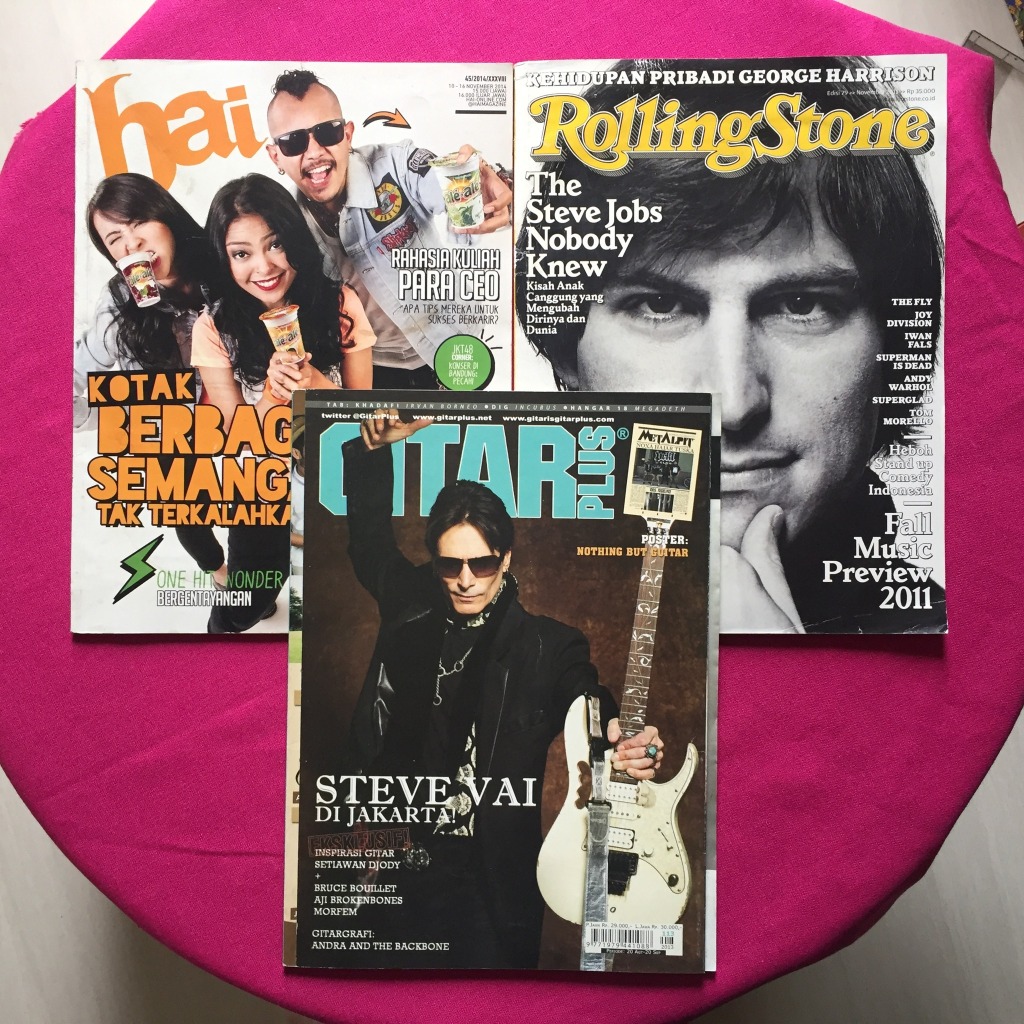 Paket 3 majalah musik: HAI + ROLLING STONE + GUITAR PLUS