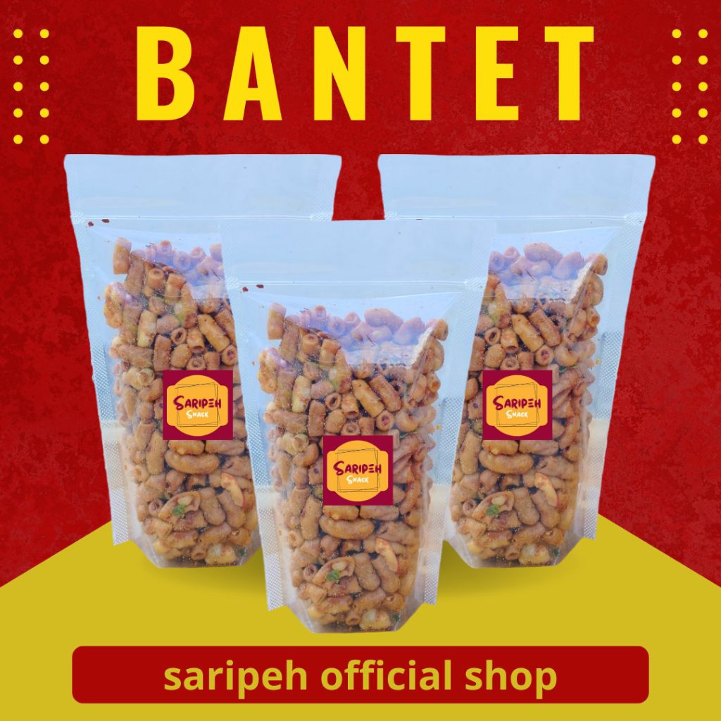 

MAKARONI BANTET 100 GR Original Pedas Daun Jeruk Kriuk Pedas saripeh_snack