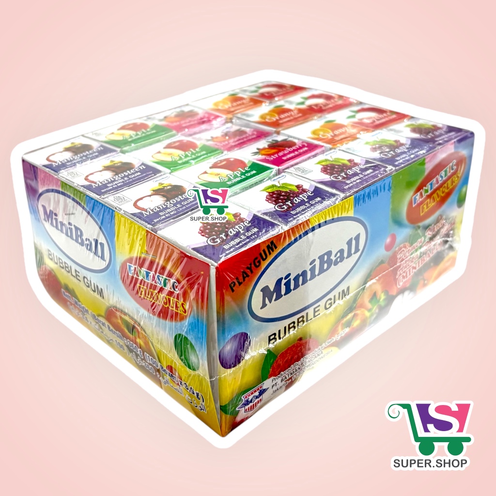 

MINIBALL Playgum Permen Karet Bubble Gum PACK (isi 100 pc)