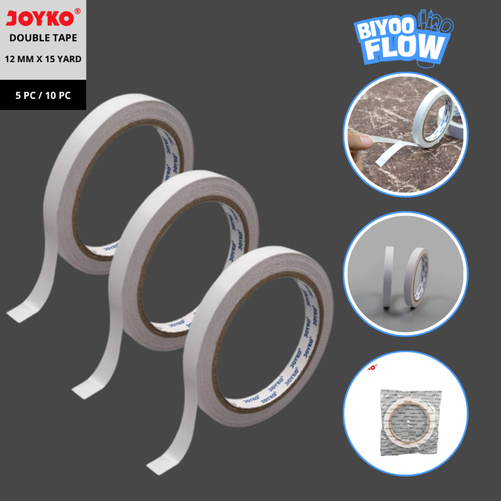 

Joyko Double Tape 12MM x 15 Yard 1/2inch