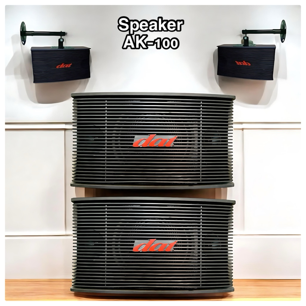 speaker Dat AK-100 plus breket 2pcs speaker pasif 10 inch x 2 plus tweeter 3inch x4